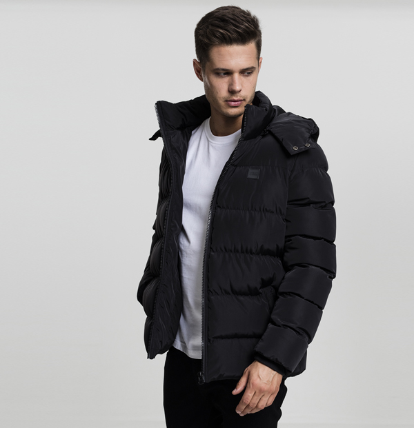 Urban Classics Hooded Puffer Jacket black - 3XL