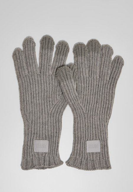 Urban Classics Knitted Wool Mix Smart Gloves heathergrey - L/XL