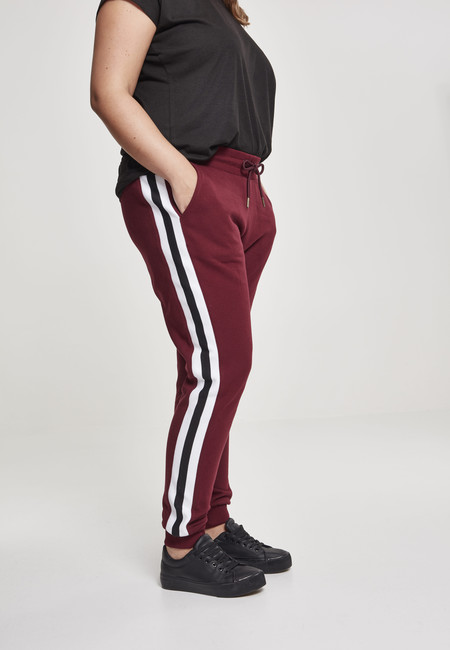 Urban Classics Ladies College Contrast Sweatpants port/white/black - XL