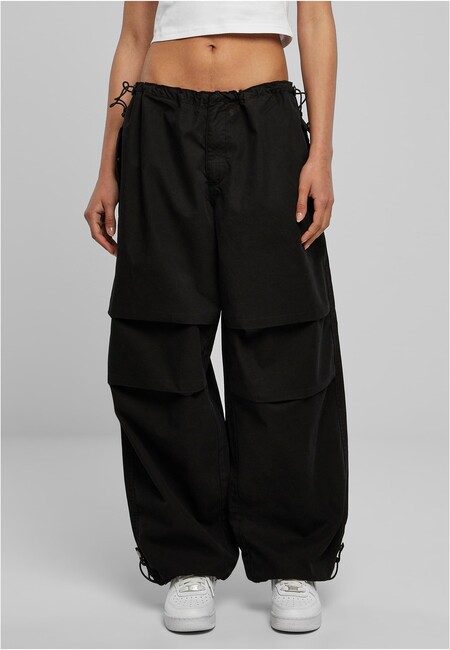 Urban Classics Ladies Cotton Parachute Pants black - 5XL