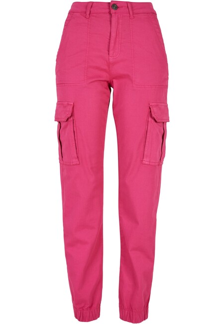 Urban Classics Ladies Cotton Twill Utility Pants hibiskus pink - 27