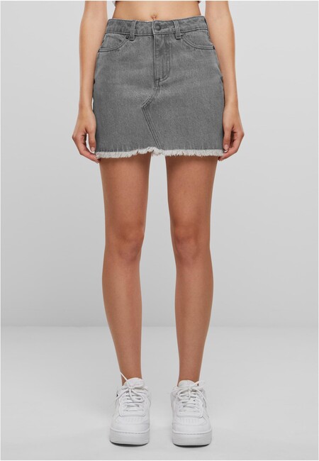 Urban Classics Ladies Heavy Mini Denim Skirt new grey washed - 26