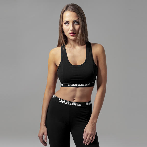 Obrázok Urban Classics Ladies Logo Bra black - XL