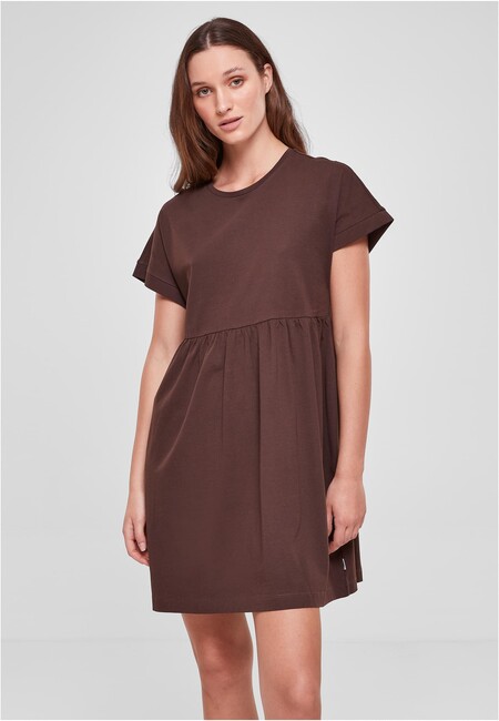 Urban Classics Ladies Organic Empire Valance Tee Dress brown - M