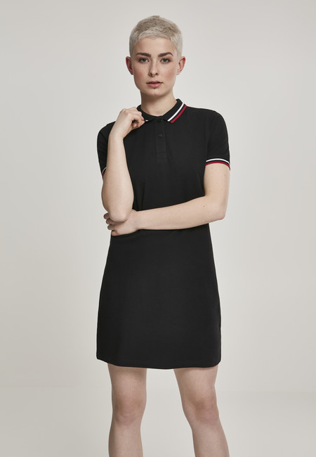 Urban Classics Ladies Polo Dress black - XS