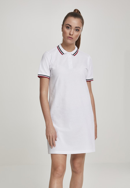 Obrázok Urban Classics Ladies Polo Dress white - XL