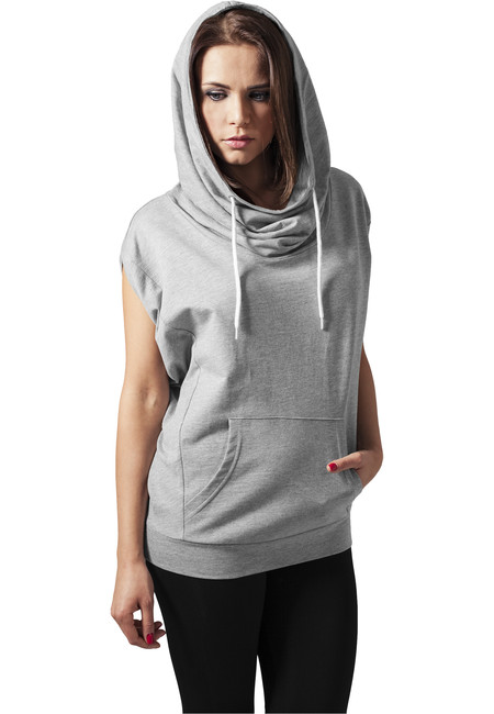 Obrázok Ladies Sleeveless Terry High Neck Hoody grey - XS