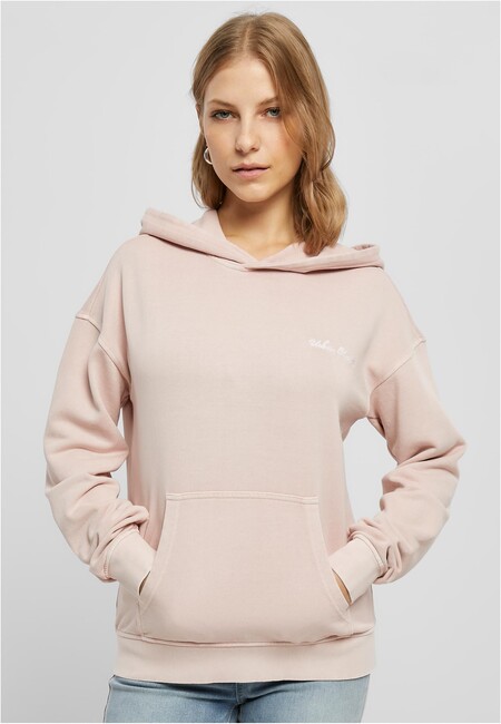 Urban Classics Ladies Small Embroidery Terry Hoody pink - S