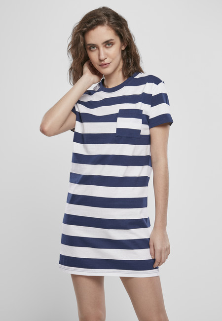 Obrázok Ladies Stripe Boxy Tee Dress darkblue/white - XS