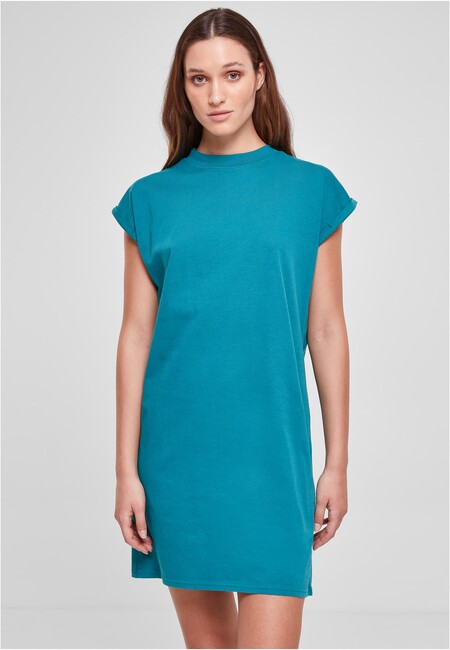 Urban Classics Ladies Turtle Extended Shoulder Dress watergreen - M