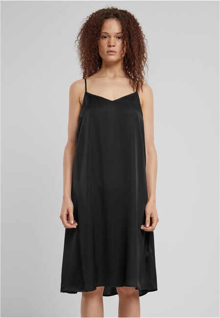 Urban Classics Ladies Viscose Satin Slip Dress black - M