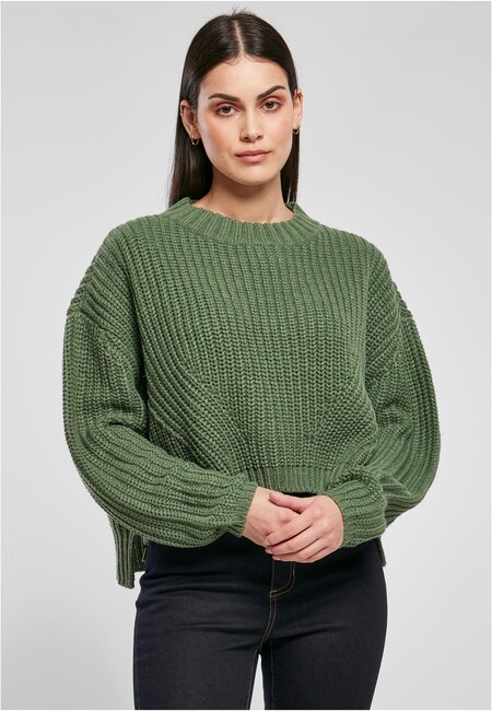 Urban Classics Ladies Wide Oversize Sweater salvia - 4XL