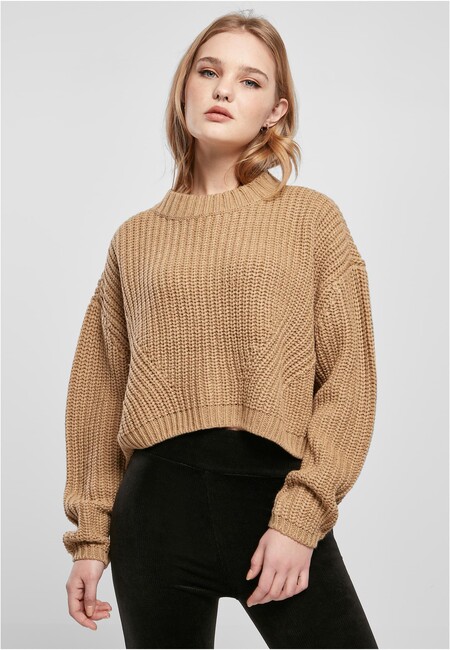 Urban Classics Ladies Wide Oversize Sweater unionbeige - 3XL