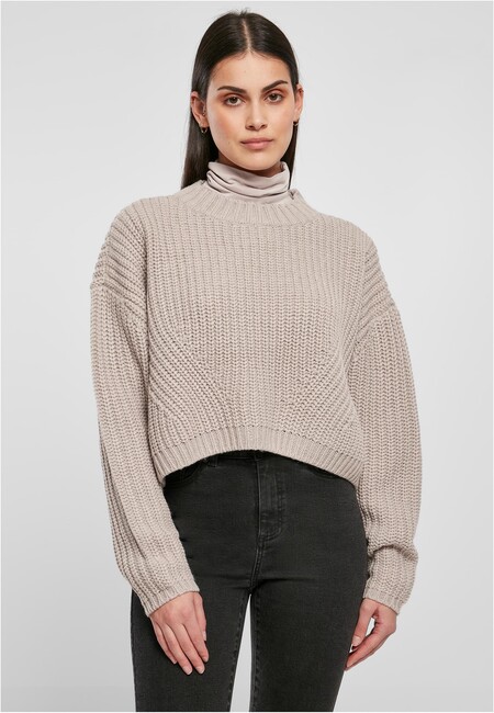 Urban Classics Ladies Wide Oversize Sweater warmgrey - XL