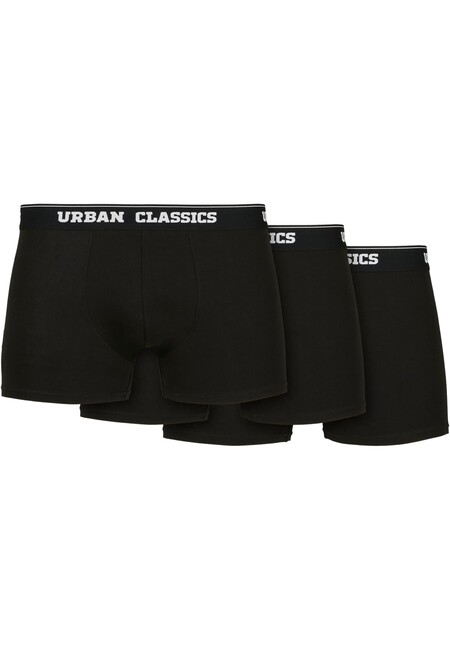 Urban Classics Organic Boxer Shorts 3-Pack black+black+black - 3XL