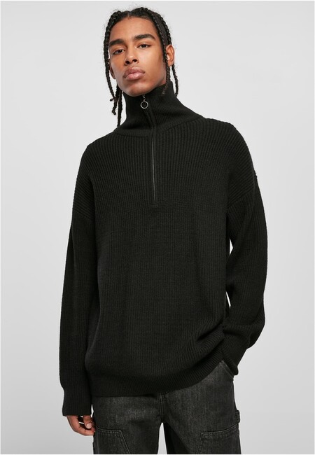 Urban Classics Oversized Knitted Troyer black - M