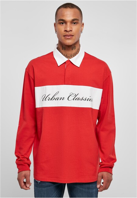 Urban Classics Oversized Rugby Longsleeve hugered - M