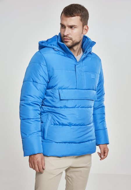 Urban Classics Pull Over Puffer Jacket brightblue - XXL