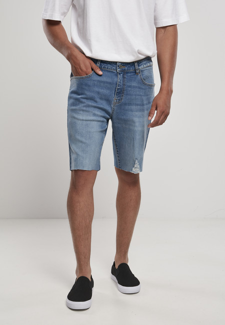 Urban Classics Relaxed Fit Jeans Shorts light destroyed washed - 42