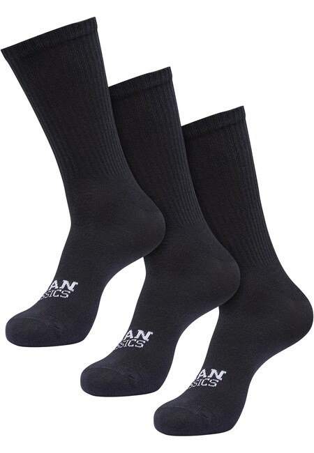 Urban Classics Simple Flat Knit Socks 3-Pack black - 35–38